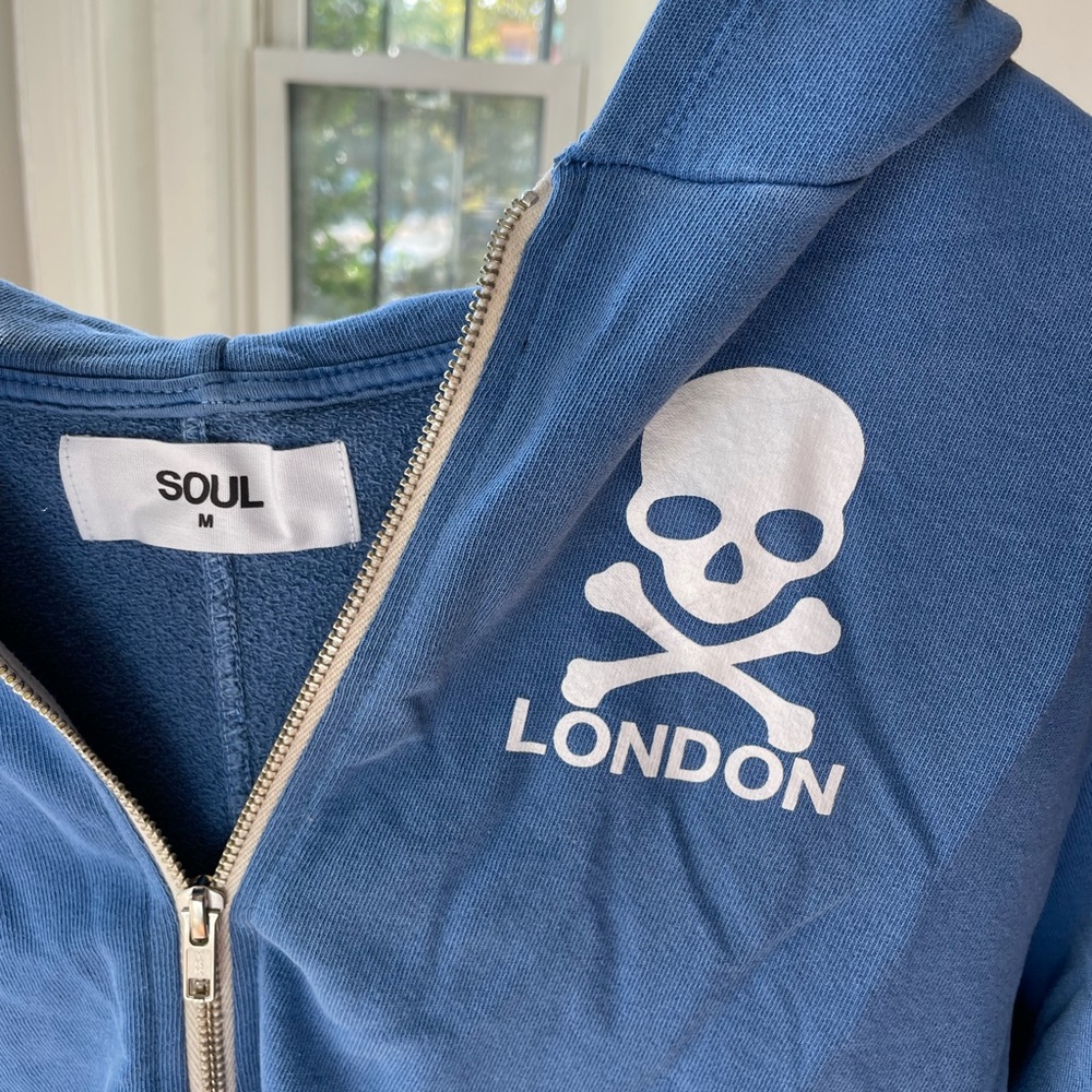 Blue Soulcycle Zip Up Hoodie - LONDON